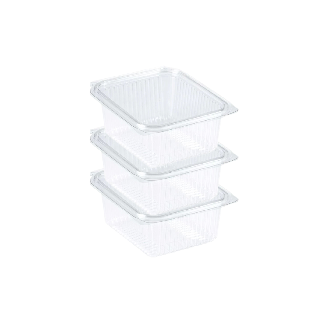 250 x Feinkostbecher eckig 125ml, 250ml, 500ml