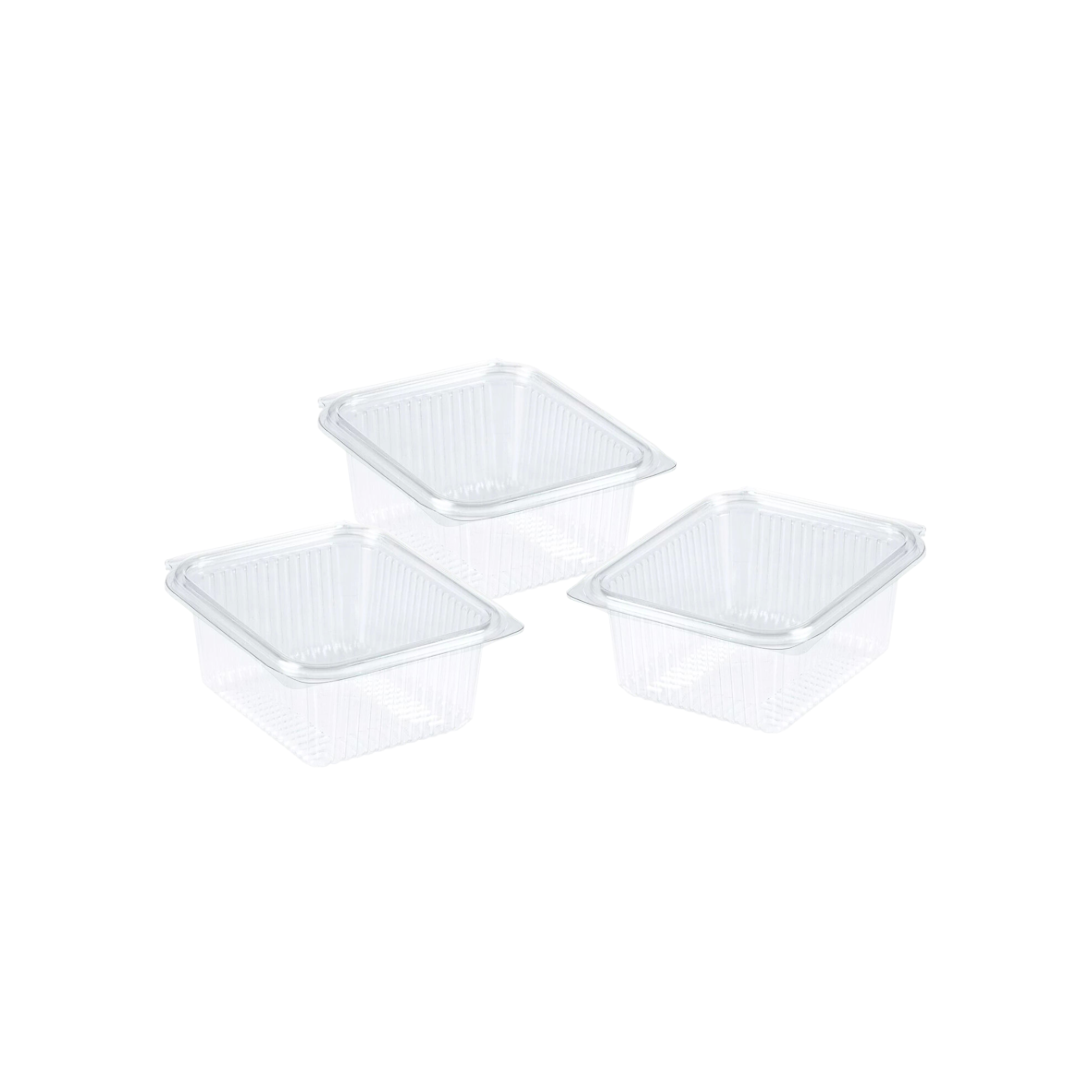 250 x Feinkostbecher eckig 125ml, 250ml, 500ml